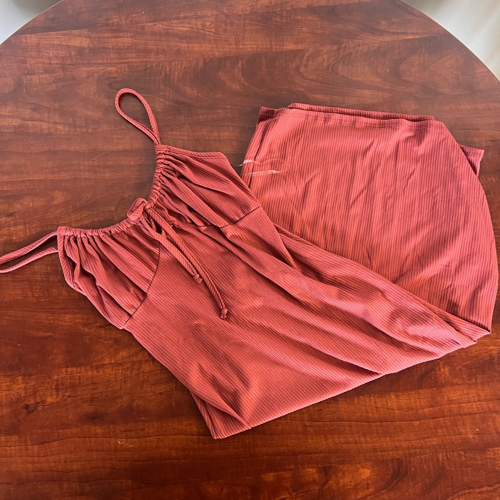 Rust Sleeveless Dress
